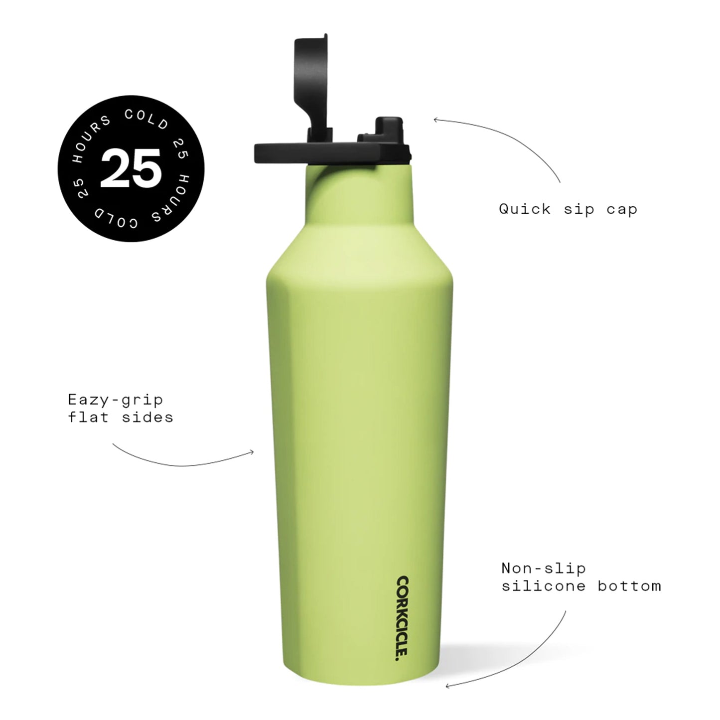 Citron CORKCICLE® Sport Canteen Soft Touch- 20 Oz.