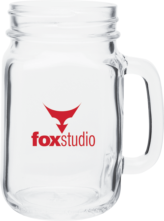 clear 16 oz mason mug