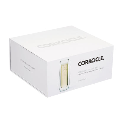 Clear CORKCICLE® Flute Glass Set (2) plain