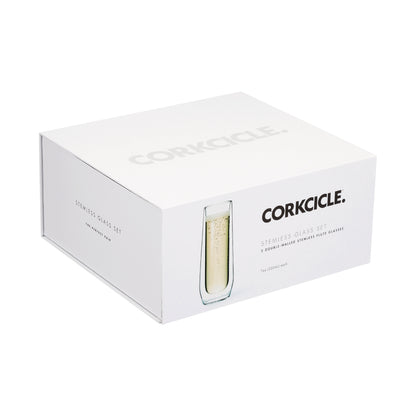 Clear CORKCICLE® Flute Glass Set (2)