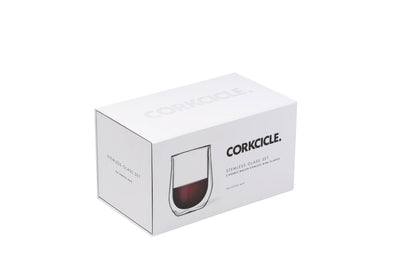Clear CORKCICLE® Stemless Glass Set (2) plain