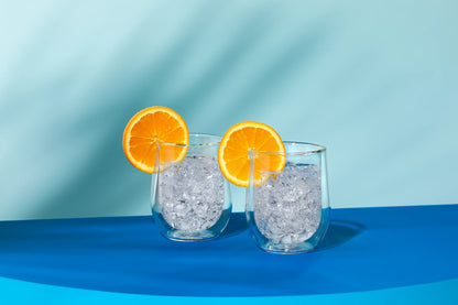 Clear CORKCICLE® Stemless Glass Set (2) plain