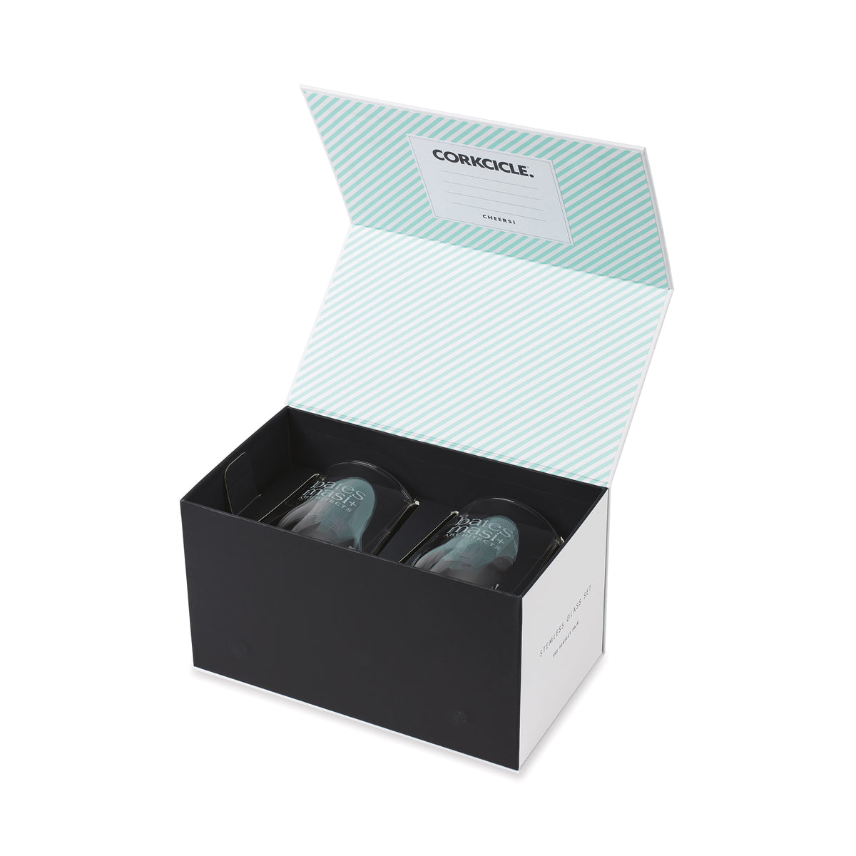 Clear CORKCICLE® Stemless Glass Set (2)