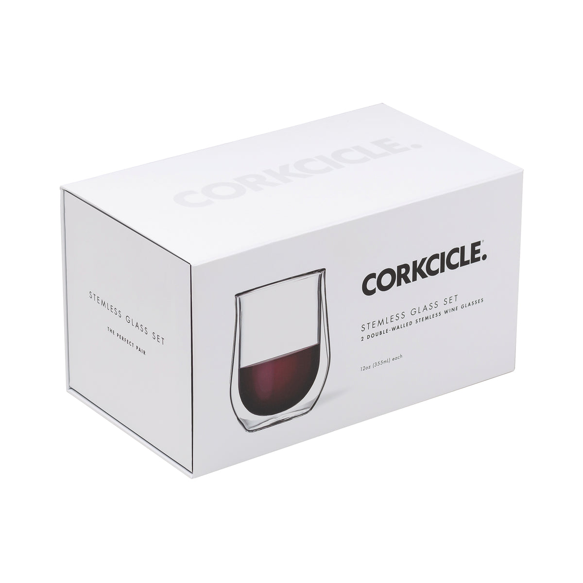 Clear CORKCICLE® Stemless Glass Set (2)