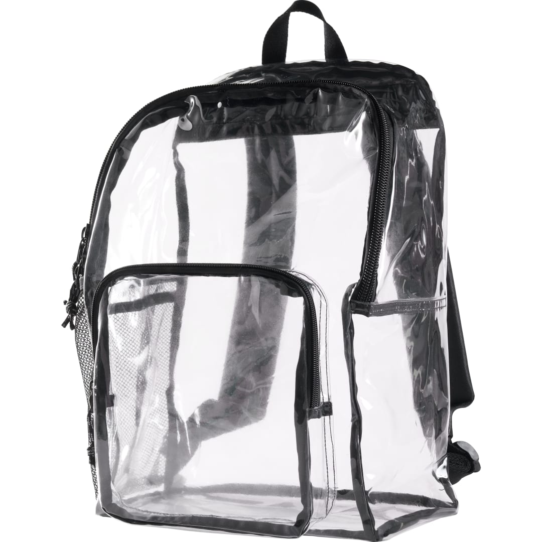 Clear Lucent Deluxe Clear PVC Backpack plain