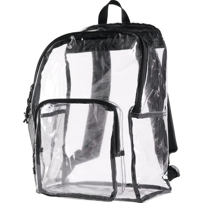 Clear Lucent Deluxe Clear PVC Backpack plain