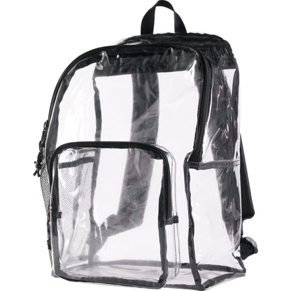 Clear Lucent Deluxe Clear PVC Backpack plain