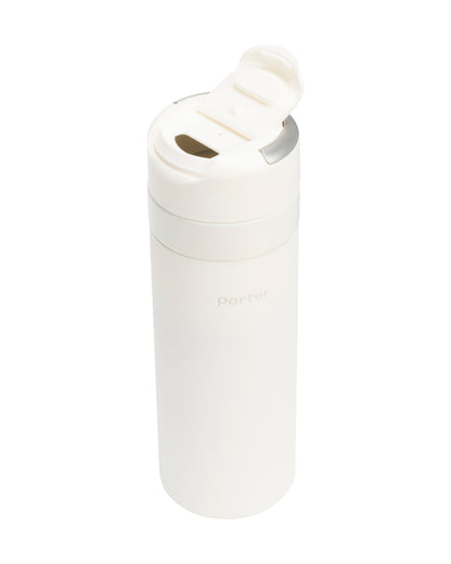 Cream W&P Drink Through Insulated Ceramic Bottle -20 oz plain