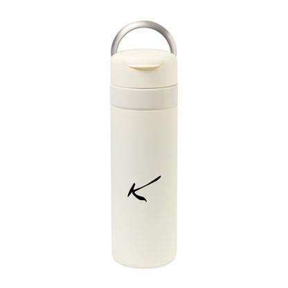 Cream W&P Drink Through Insulated Ceramic Bottle -20 oz