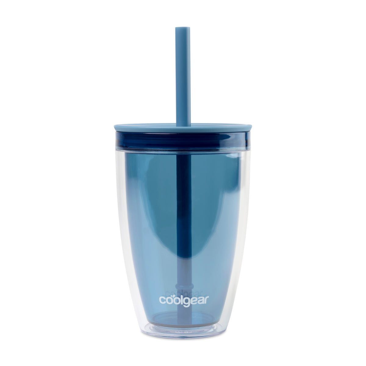 Elemental Blue Cool Gear® Oasis Straw Bottle - 14 Oz. plain