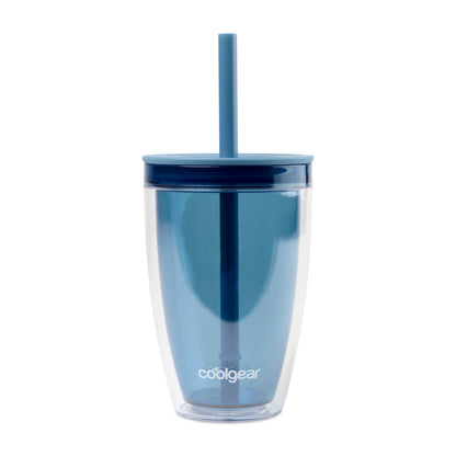 Elemental Blue Cool Gear® Oasis Straw Bottle - 14 Oz. plain