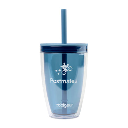 Elemental Blue Cool Gear® Oasis Straw Bottle - 14 Oz.