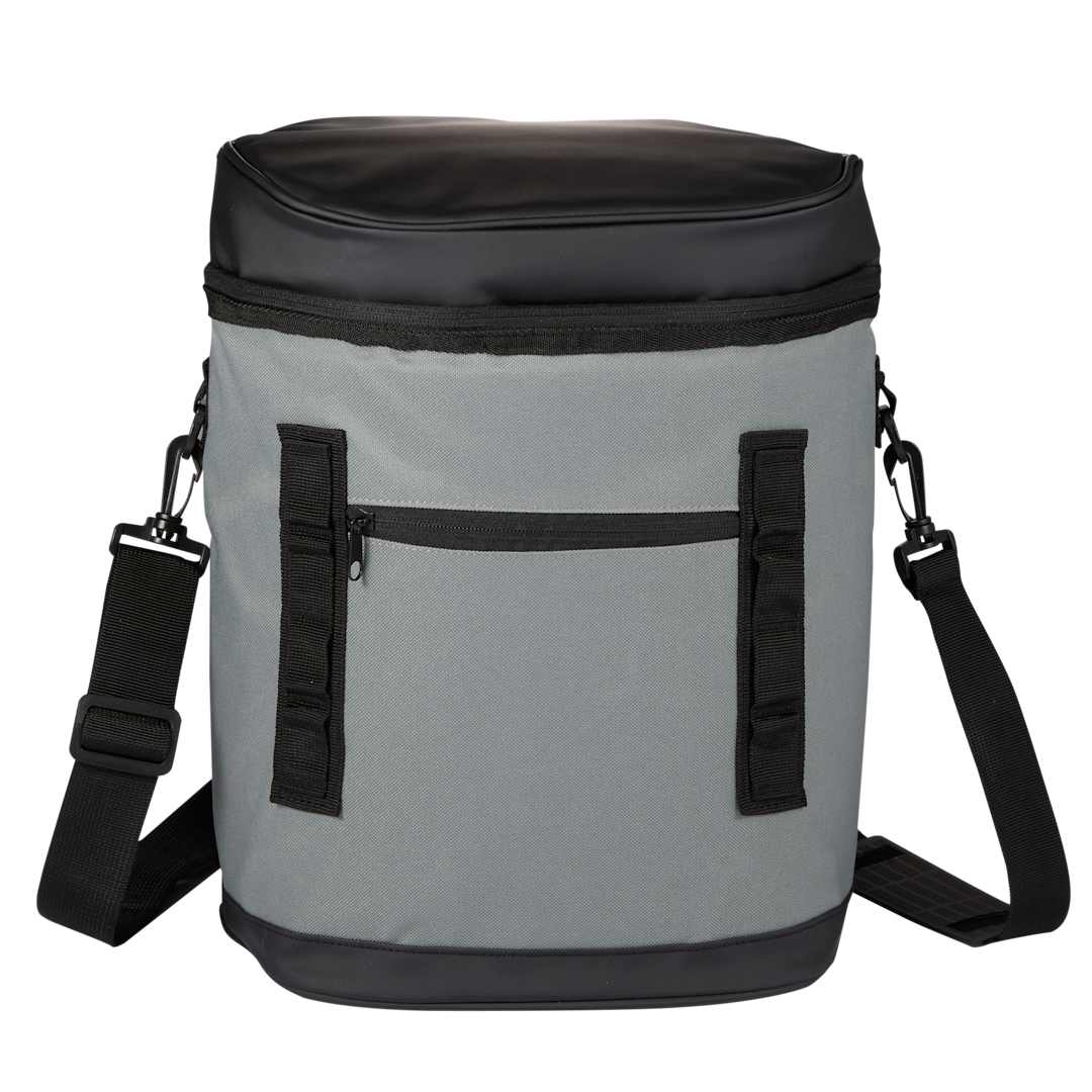 Front View of Black 20 Can Backpack Cooler plain