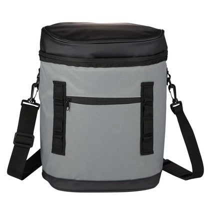 Front View of Black 20 Can Backpack Cooler plain