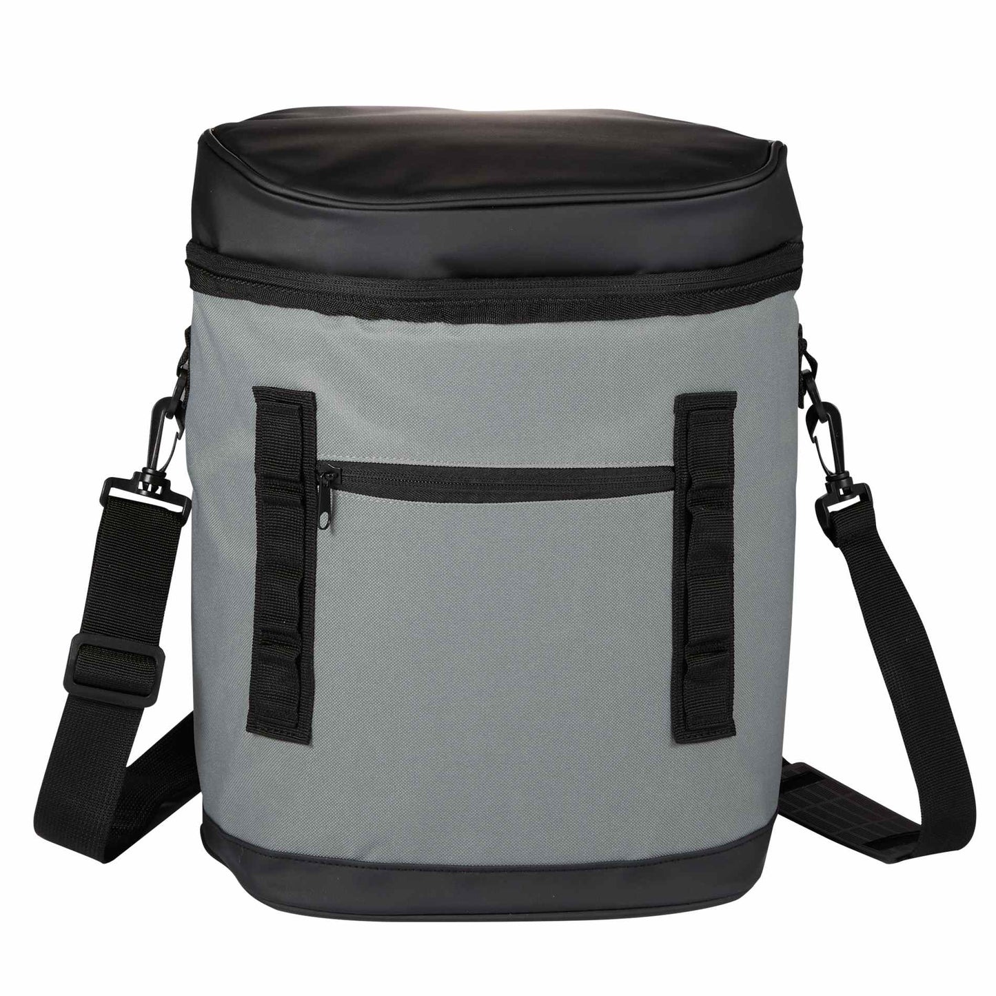 Front View of Black 20 Can Backpack Cooler plain