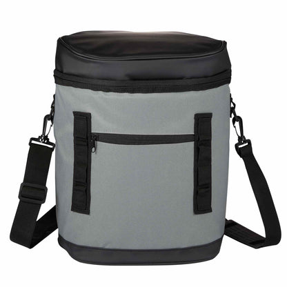 Front View of Black 20 Can Backpack Cooler plain
