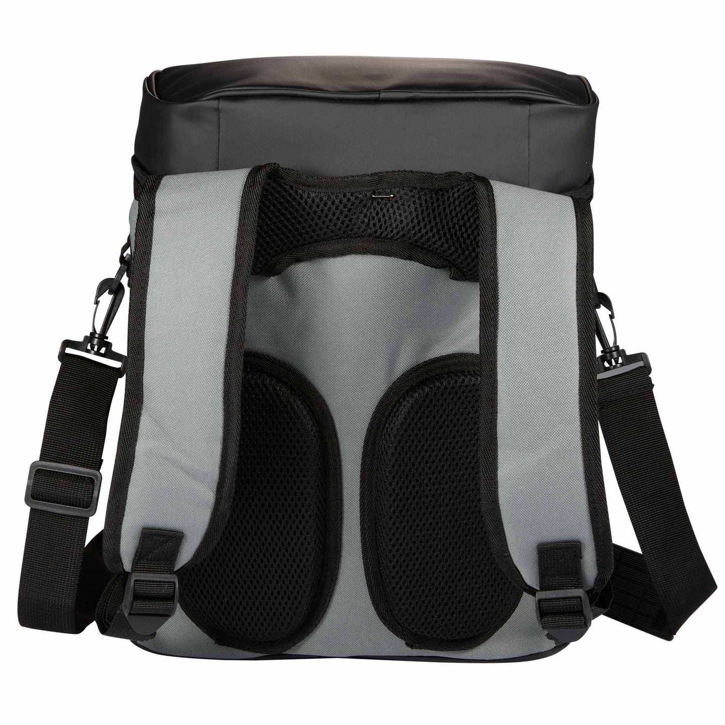 Front View of Black 20 Can Backpack Cooler