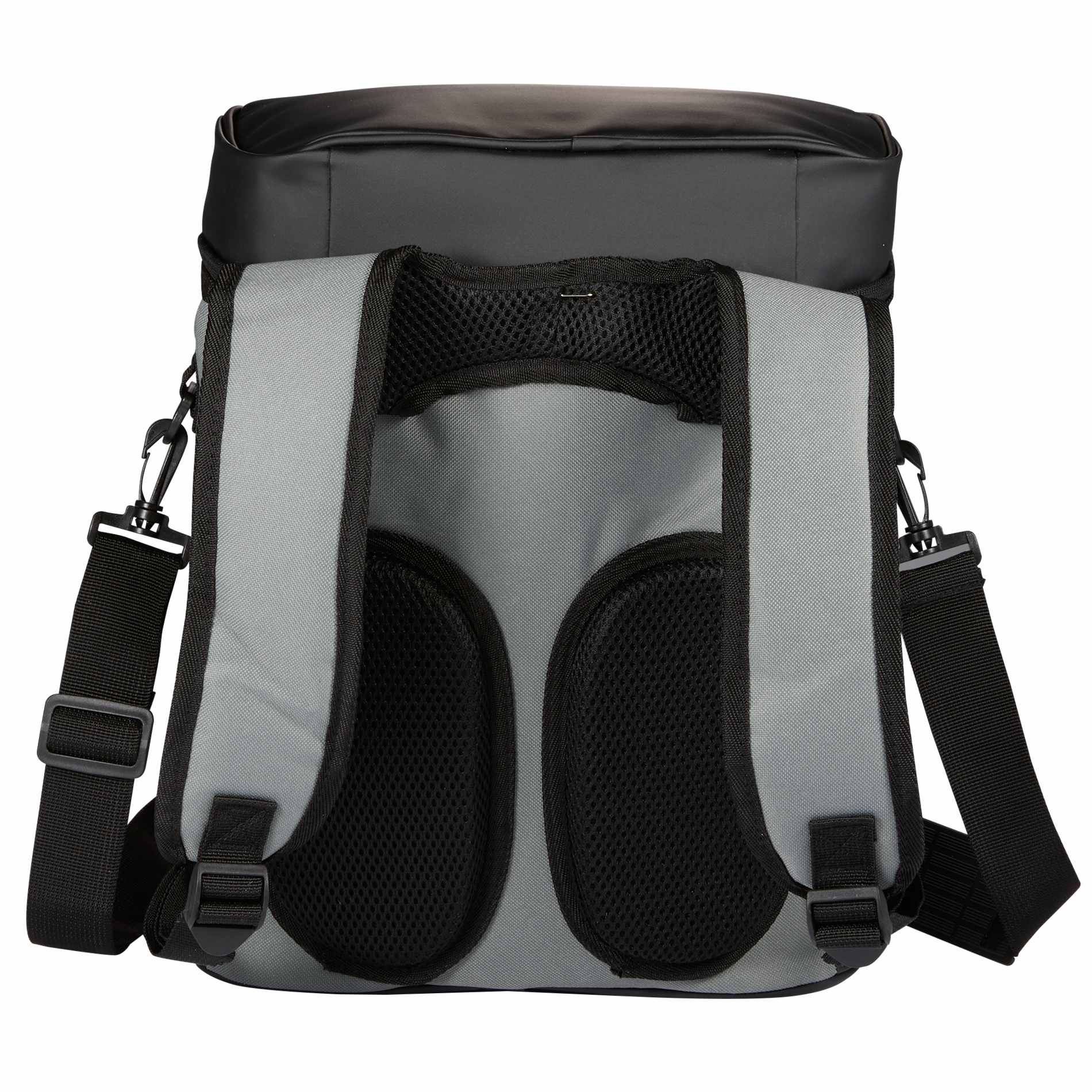 Front View of Black 20 Can Backpack Cooler