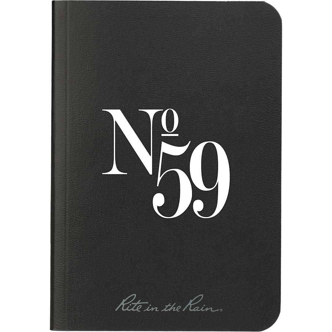 Front View of Black 3.5" x 5.25" Rite in the Rain Soft Cover Notebook