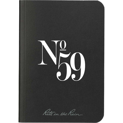 Front View of Black 3.5" x 5.25" Rite in the Rain Soft Cover Notebook