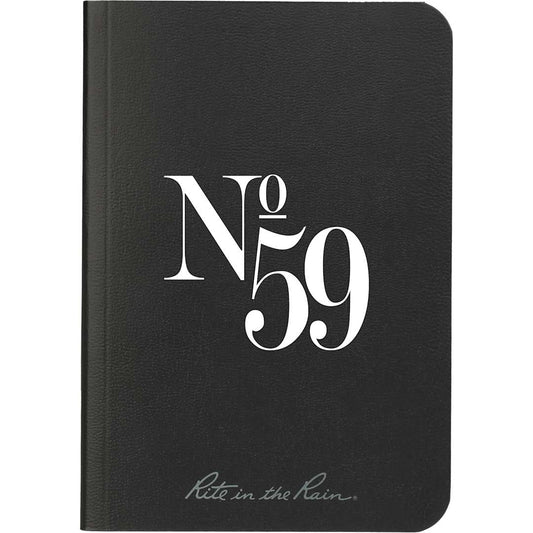 Front View of Black 3.5" x 5.25" Rite in the Rain Soft Cover Notebook