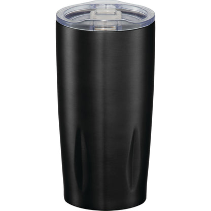 Front View of Black Adrian Vacuum Tumbler 20oz plain