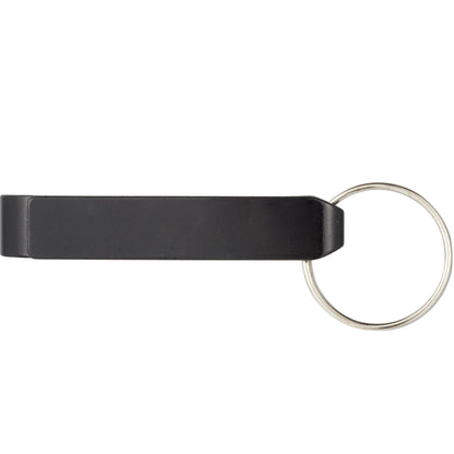 Front View of Black Aluminum Bottle / Can Opener plain