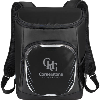 Front View of Black Arctic Zone® 18 Can Cooler Backpack