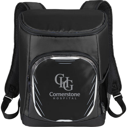 Front View of Black Arctic Zone® 18 Can Cooler Backpack