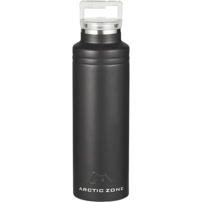 Front View of Black Arctic Zone® Titan Thermal HP® Copper Bottle 20oz plain