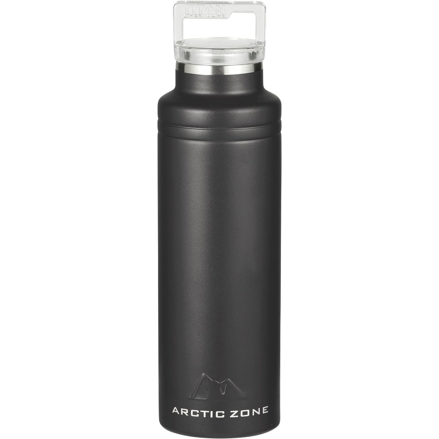 Front View of Black Arctic Zone® Titan Thermal HP® Copper Bottle 20oz plain