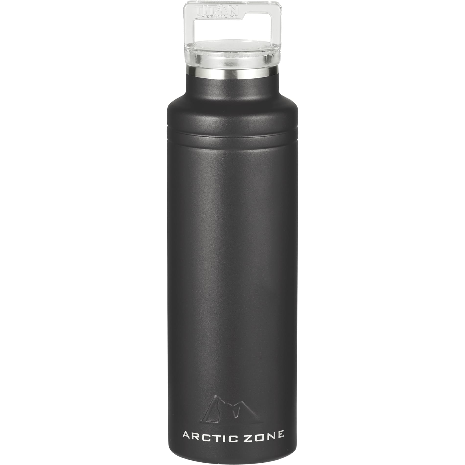 Front View of Black Arctic Zone® Titan Thermal HP® Copper Bottle 20oz plain