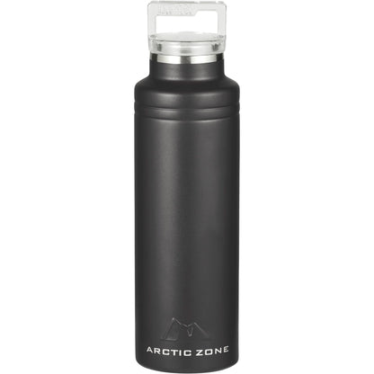 Front View of Black Arctic Zone® Titan Thermal HP® Copper Bottle 20oz plain