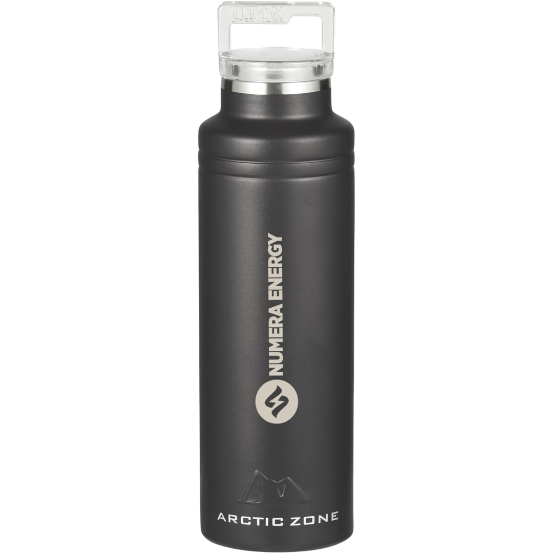 Front View of Black Arctic Zone® Titan Thermal HP® Copper Bottle 20oz