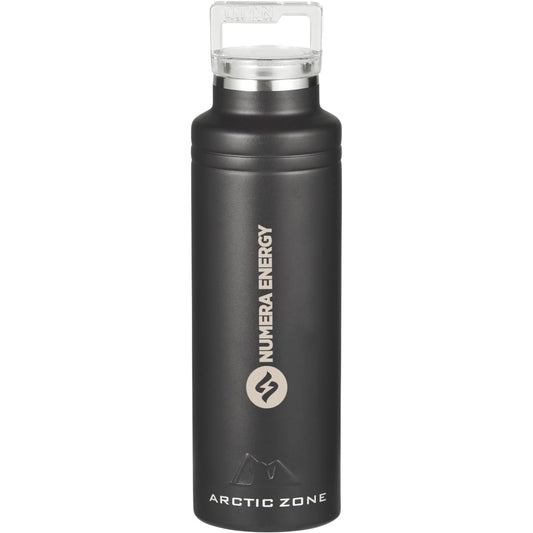 Front View of Black Arctic Zone® Titan Thermal HP® Copper Bottle 20oz