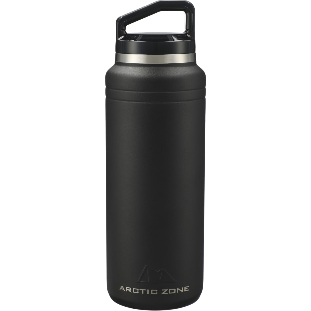 Front View of Black Arctic Zone® Titan Thermal HP® Copper Bottle 32oz plain