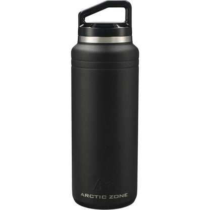 Front View of Black Arctic Zone® Titan Thermal HP® Copper Bottle 32oz plain