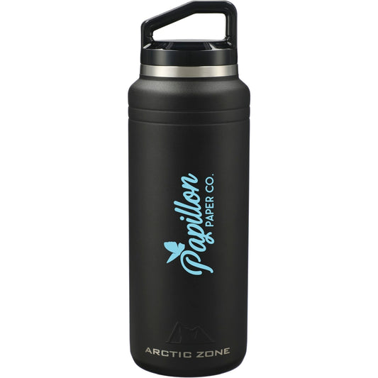 Front View of Black Arctic Zone® Titan Thermal HP® Copper Bottle 32oz
