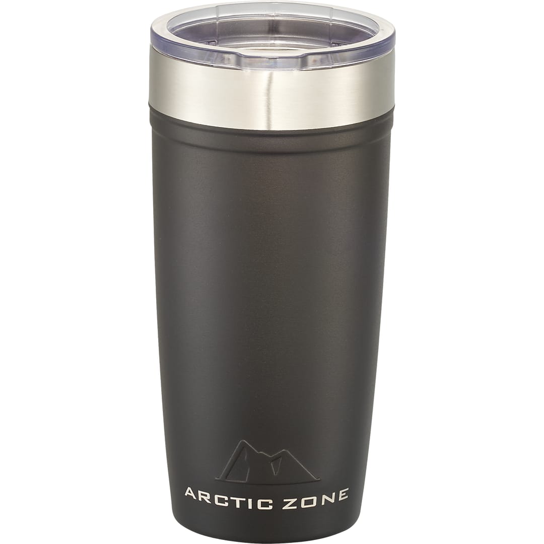 Front View of Black Arctic Zone® Titan Thermal HP® Copper Tumbler 20oz