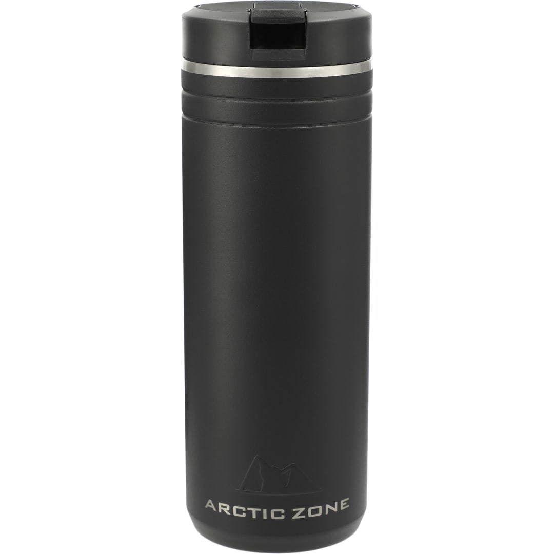 Front View of Black Arctic Zone® Titan Thermal HP® Tumbler 24oz plain