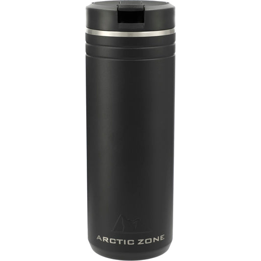 Front View of Black Arctic Zone® Titan Thermal HP® Tumbler 24oz plain