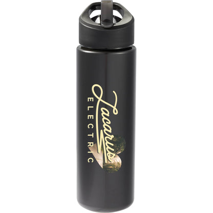 Front View of Black Arctic Zone Tritan Renew  Metalike Bottle 28oz