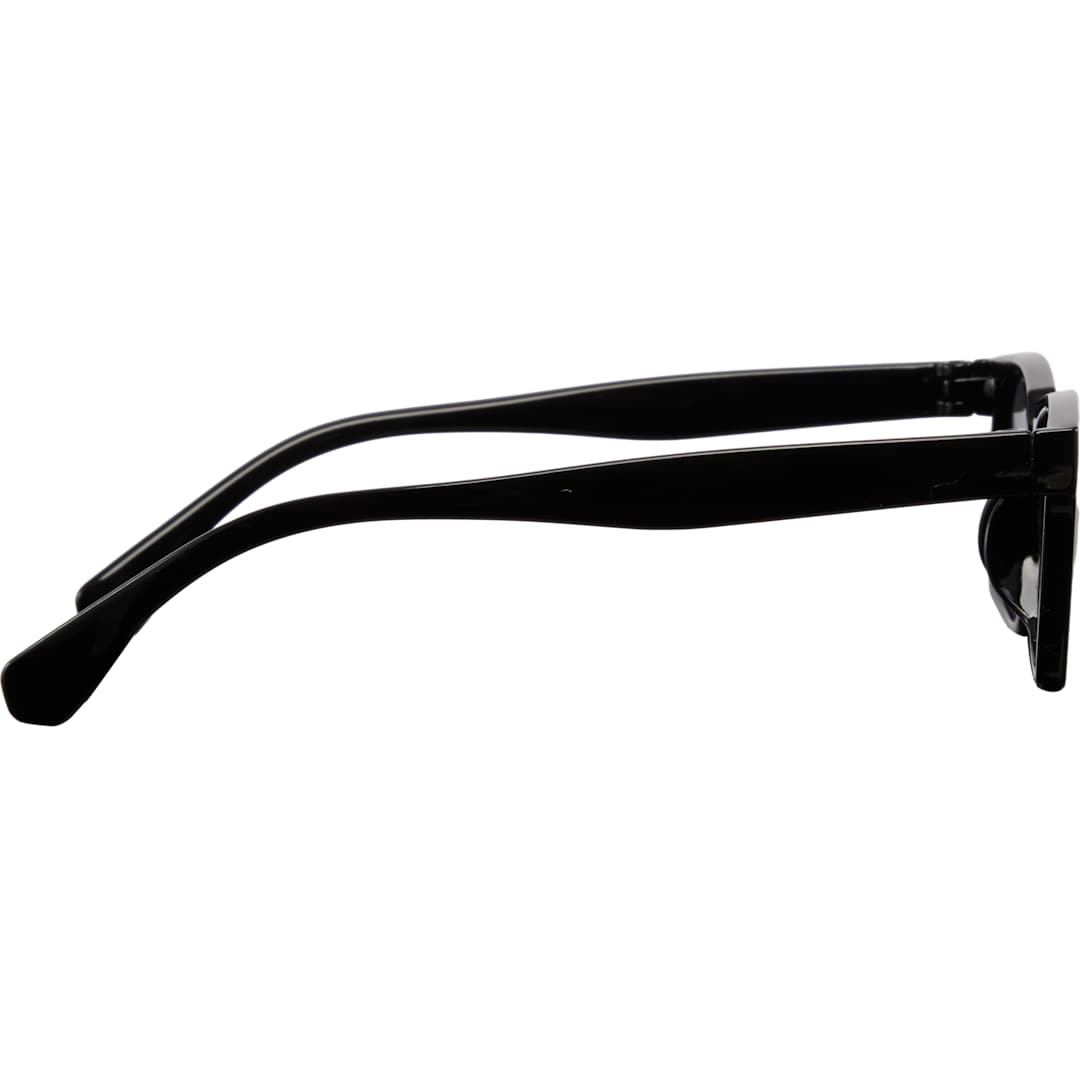 Front View of Black Ashley Recycled Square Sunglasses plain
