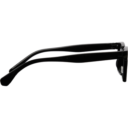 Front View of Black Ashley Recycled Square Sunglasses plain