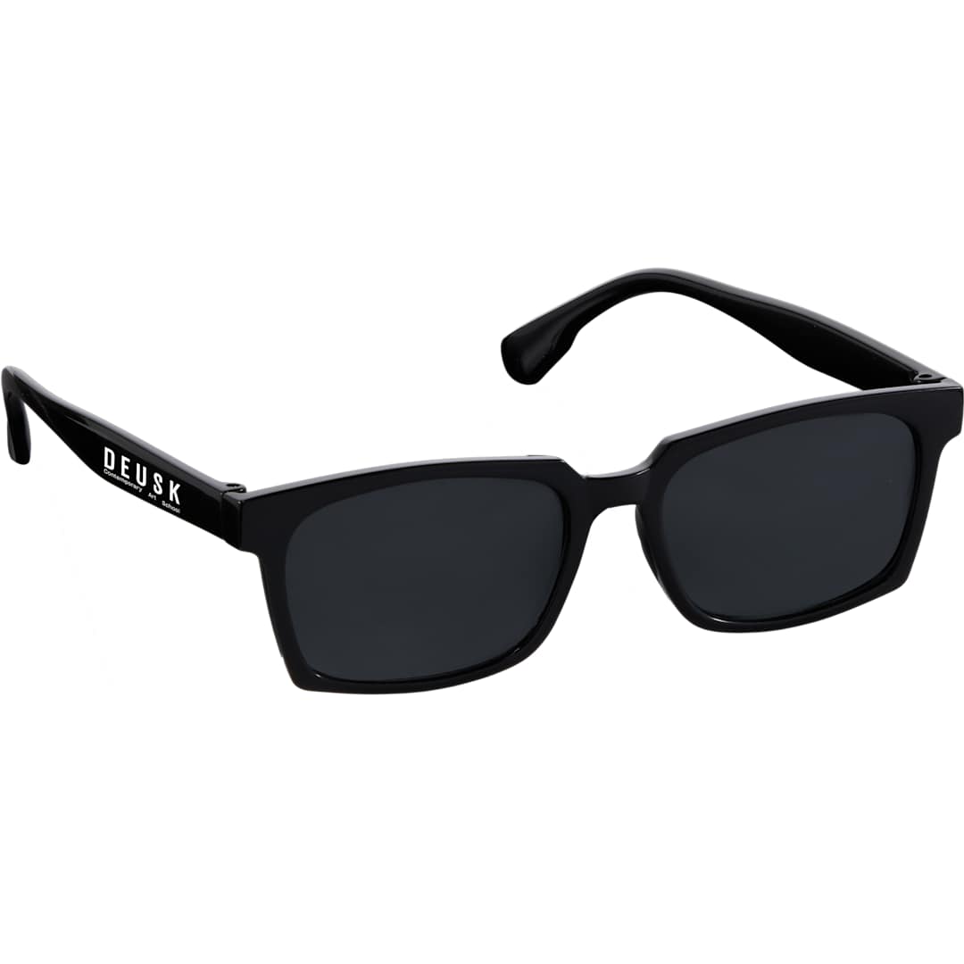 Front View of Black Ashley Recycled Square Sunglasses