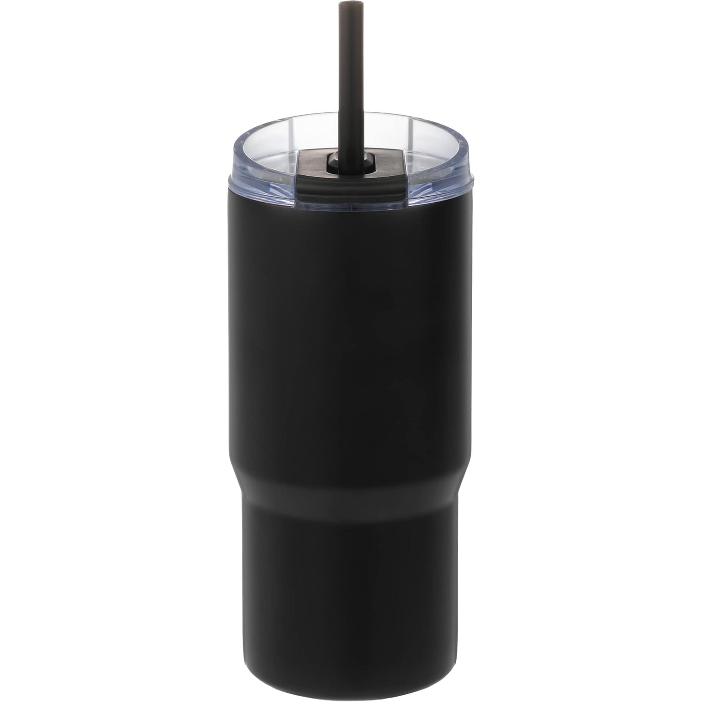 Front View of Black Auxo 24oz Double Wall Vacuum Insulated Tumbler plain