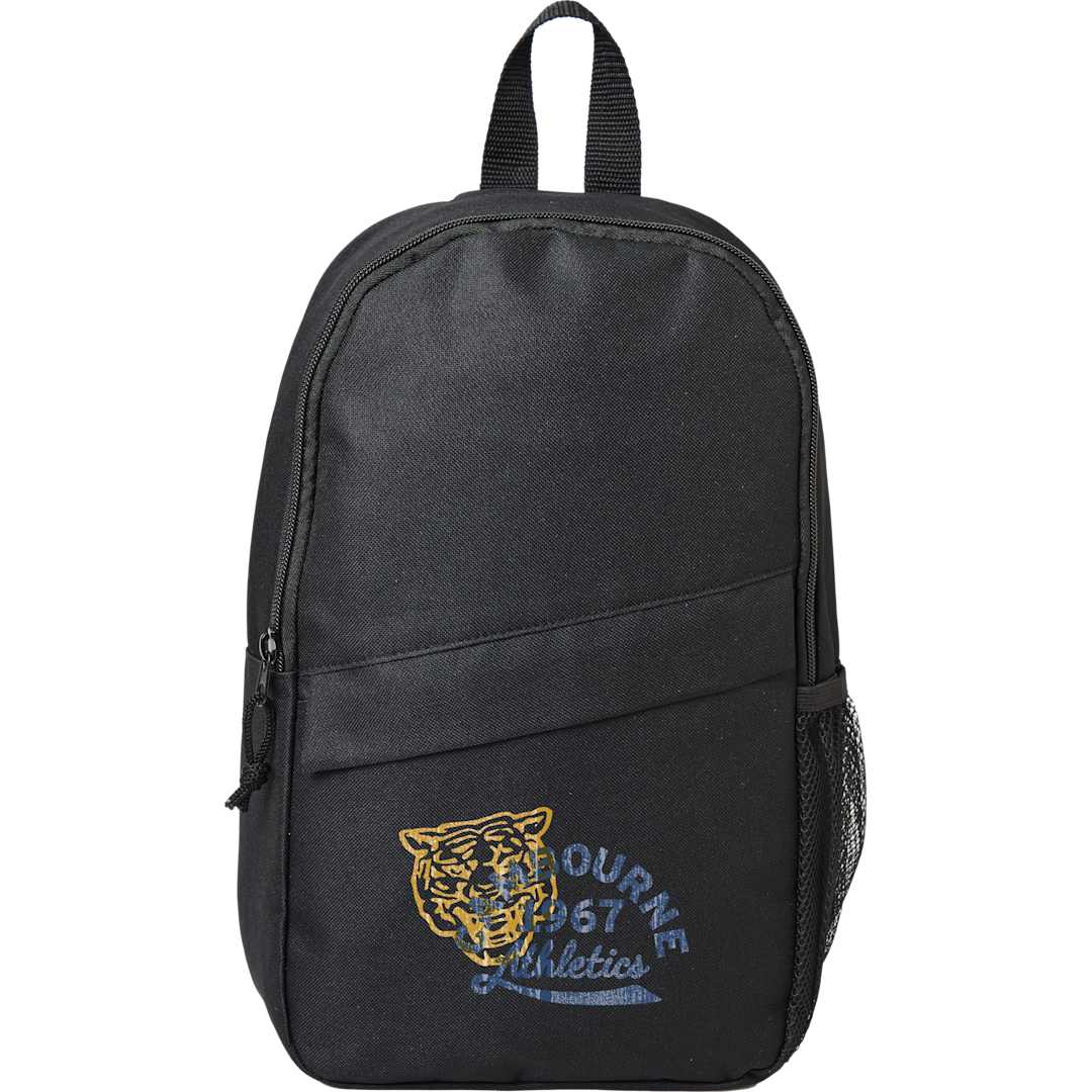 Front View of Black Barton Recycled Sling Backpack