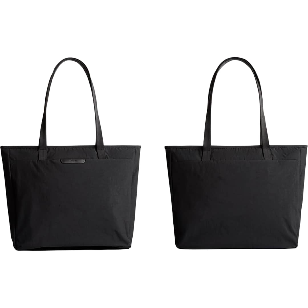 Front View of Black Bellroy Tokyo Tote plain