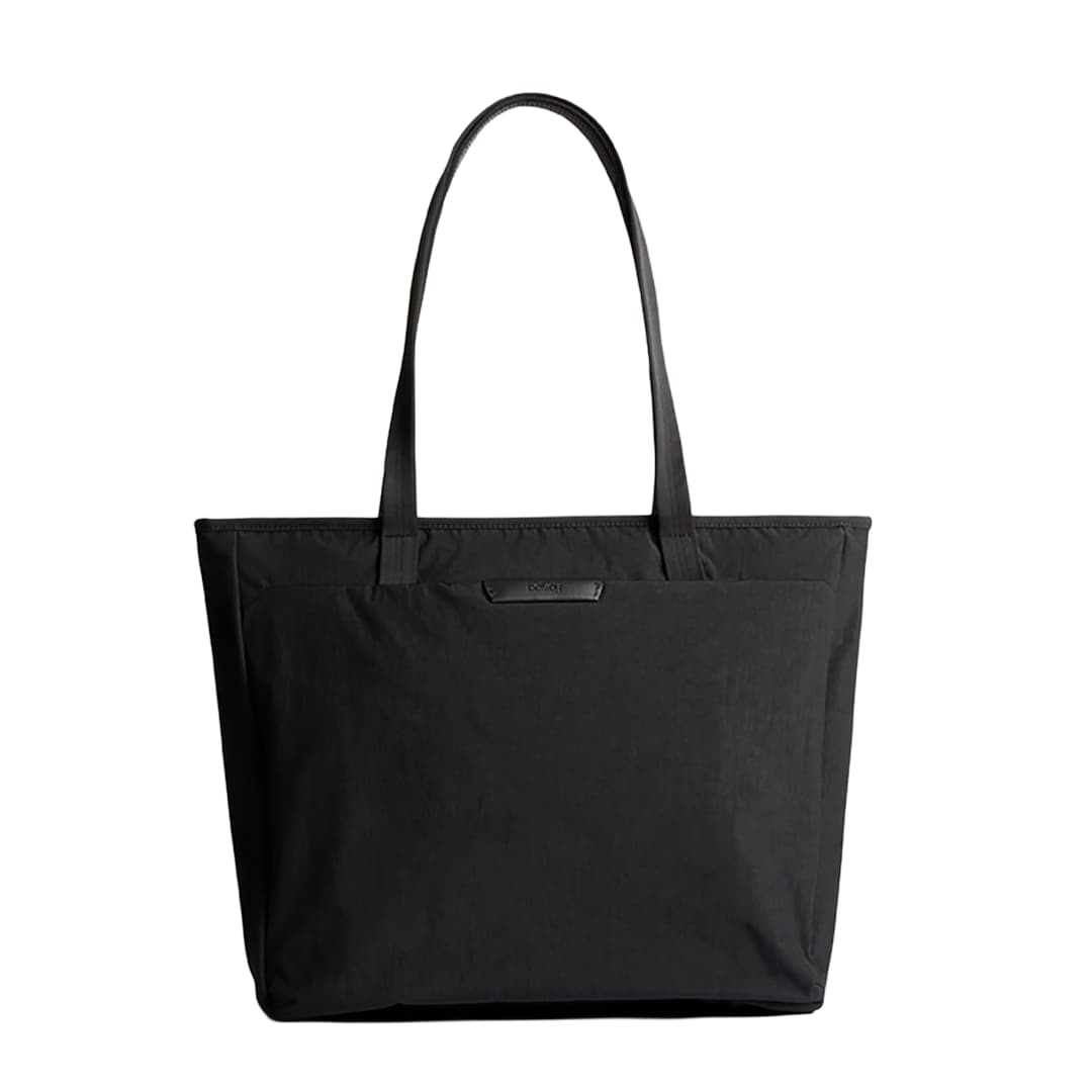Front View of Black Bellroy Tokyo Tote plain