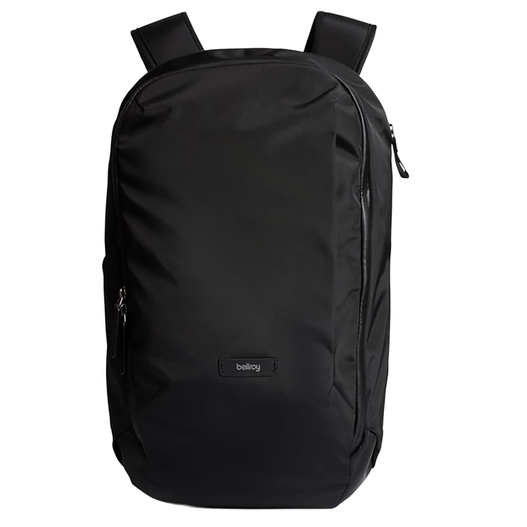 Front View of Black Bellroy Transit Workpack 20L Backpack plain